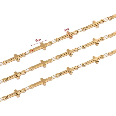 Catena A Maglie A Croce In Acciaio Inossidabile DIY Creazione Di Gioielli Collana Bracciale Artigianato