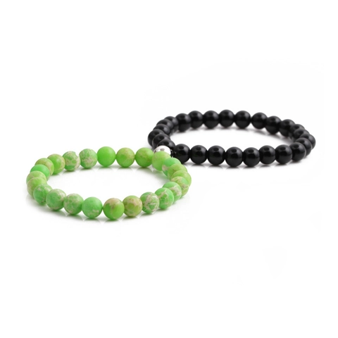 Magnetic Beaded Bracelets For Couples Natural Stone Elastic Rope Attraction Jewelry Trendy Lovers Gift
