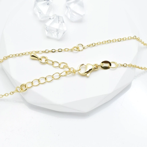 Copper Electroplated Gold Finished Cross Chain With Lobster Clasp And Extension Chain Minimalist DIY Jewelry Making Necklace Accessories