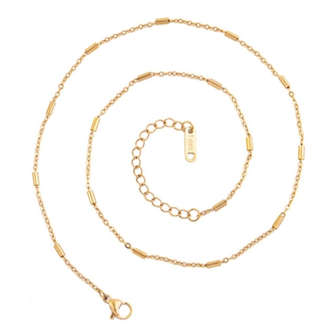 Collana In Acciaio Inossidabile Catena A Croce Con Distanziatori Cilindrici Gioielli Geometrici Minimalisti Unisex