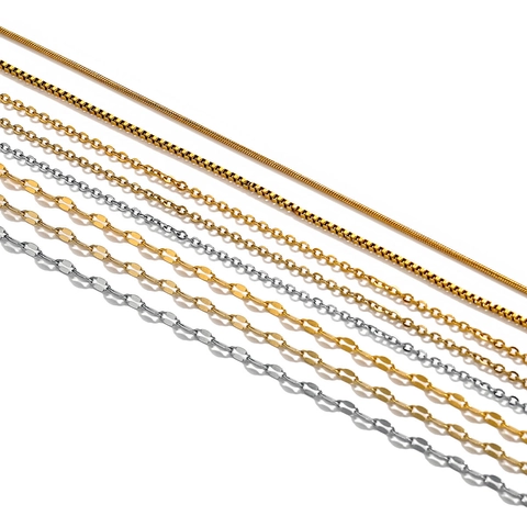 Minimalist Stainless Steel Box Snake Cross Necklace Chain For DIY Jewelry Making With Lobster Clasp Extension Link Fashion