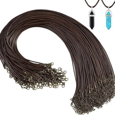 Cordon De Collier En Coton Ciré Avec Fermoir Mousqueton En Alliage Chaîne Extension Création Bijoux Cordon Tressé Coloré