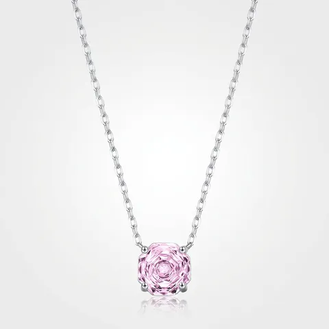 Halskette Mit Achteckigem Zirkonia Anhänger 925 Sterling Silber Schlüsselbeinkette Eleganter Minimalistischer Schmuck Für Frauen