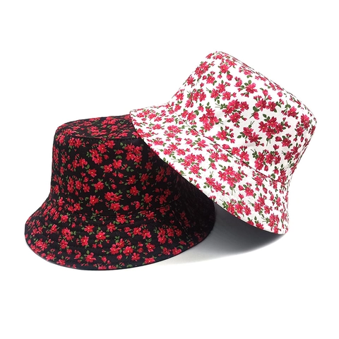 Zonnehoed Met Bloemenprint Omkeerbaar Zonnebescherming Polyester Vintage Stijl Outdoor Zomerhoed Voor Dames