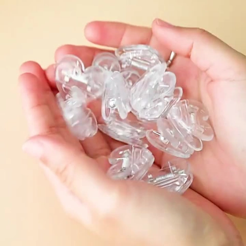 Heart Shaped Paper Clips Transparent Plastic Mini Photo Folder Snack Sealing Clips Kawaii Stationery Desk Organizer