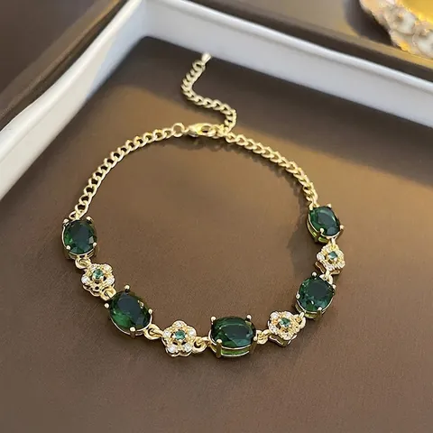 Vintage Legering Armband Met Strass Bloem Fake Kunstparel Hart Gelukskat Verstelbare Elegante Sieraden Voor Dames