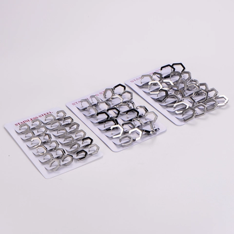 Pendientes De Aro Hexagonales 304 Acero Inoxidable Pulido Joyería Minimalista Geométrica Mujeres Hombres Estilo De Viaje Sencillo