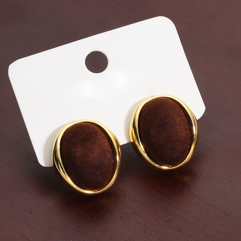 Vintage Geometrische Ohrstecker Legierung Vergoldet Beflockung Samt Retro Mode Schmuck Accessoires Für Frauen Mädchen