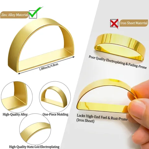 Metal Napkin Rings D-Shape Minimalist Zinc Alloy Napkin Buckles For Dinner Table Decoration Hotel Wedding