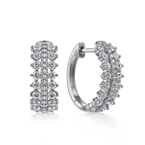 Geometrische Kupfer Huggie Hoop Ohrringe Mit Zirkonia Pave Fassung Einfacher Minimalistischer Schmuck Für Damen