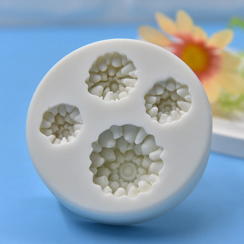 Kleine Blumen Silikonform Rund Mehrere Mulden Für Fondant Tortendeko DIY Backen Handwerk Harz Seife