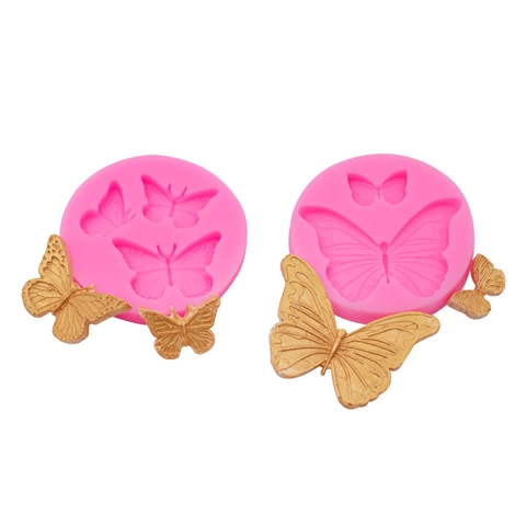 Stampo In Silicone A Farfalla Rotondo Strumenti Per Decorazione Torte DIY Per Fondant Cioccolato Resina Argilla Gesso Forno