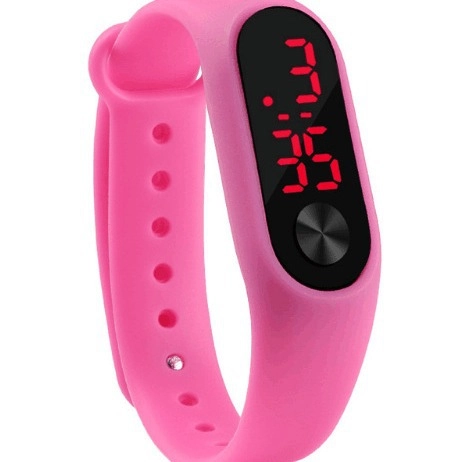 Reloj Digital LED Correa De Silicona Pulsera Deportiva Electrónica Botón Táctil Reloj De Moda Para Estudiantes