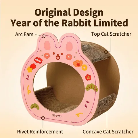Maison Griffoir Pour Chat Carton Ondulé Durable Lit De Meulage Griffes Intérieur Forme De Lapin Lion Pour Animaux