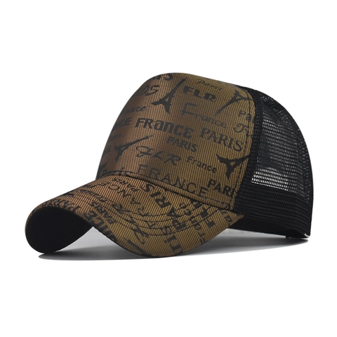 Gorra Trucker Vintage París Torre Eiffel Estampado Malla Transpirable Gorra De Béisbol Snapback Ajustable Sombrero De Sol