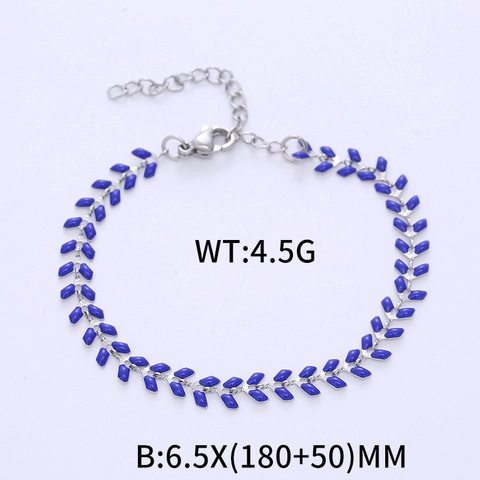 Bracciale Collana a Catena a Lisca di Pesce in Acciaio Inossidabile Smalto Colorato Goccia d'Olio Gioielli Geometrici per Donna Uomo Accessori Alla Moda