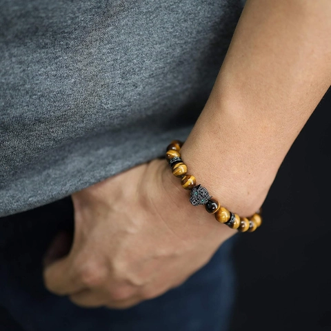 Basic Classic Style Geometric Lapis Lazuli Men'S Bracelets
