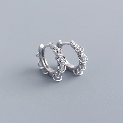 Mini Hoop Oorbellen Koper Zirkonia Met 925 Sterling Zilveren Oorknopje Hangende Ringen Punk Hip Hop Voor Dames