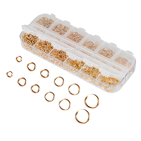 Metalen Buigringen Open Verbindingsringen Voor Sieraden Maken DIY Hobbybenodigdheden Met Transparante Organizer