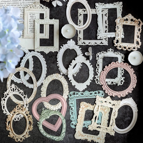 Vintage Hohl Relief Rahmen Aufkleber Papier Scrapbooking Material Relievo Barock Stil Dekorative Rahmen Für DIY Journaling