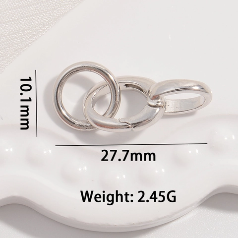 Chiusura In Argento Sterling 925 A Forma Di U Ferro Di Cavallo Connettore Ad Anello A Molla Per Creazione Gioielli