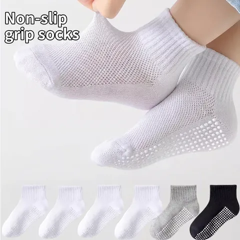 Anti Rutsch Kinder Boden Socken Mesh Atmungsaktive Baumwollmischung Für Kleinkinder Jungen Mädchen Sommer Indoor Sport