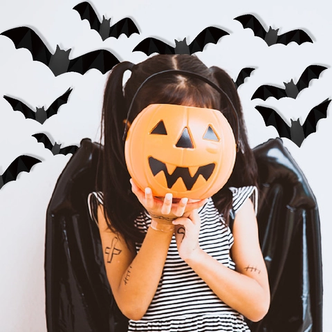 Halloween Wandaufkleber 3D Fledermaus Spinne Schwarzes Kartenpapier DIY Stereo Party Feiertag Dekoration Aufkleber