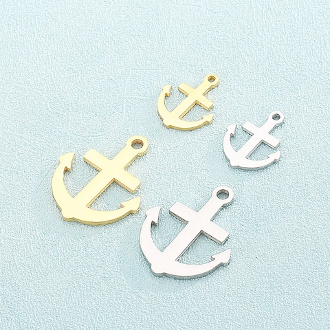 Anker Anhänger Edelstahl Anhänger DIY Schmuckherstellung Poliertes Nautisches Design Zubehör Für Halsketten Und Ohrringe