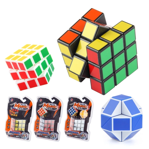 Educational 3x3 Magic Cube Speed Cube Brain Teaser Toy Kids Student Smooth Rotating Plastic Puzzles Classic Professional Magic Cube And Mini Cube And Magic Ruler