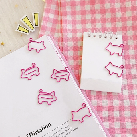 Clips De Papel De Metal Con Forma De Animales Y Verduras De Dibujos Animados Marcadores Decorativos Con Pompones
