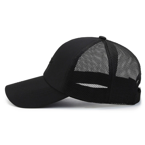 Ademende Mesh Baseballpet Polyester Verstelbaar Zonnescherm Buitensport Trucker Pet Voor Heren En Dames