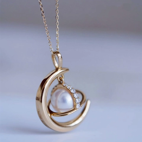 Collana Con Pendente Perla Artificial Luna Pianeta In Argento Sterling 925 Per Donna Lusso Moda Stile Ins Catena Da Clavicola
