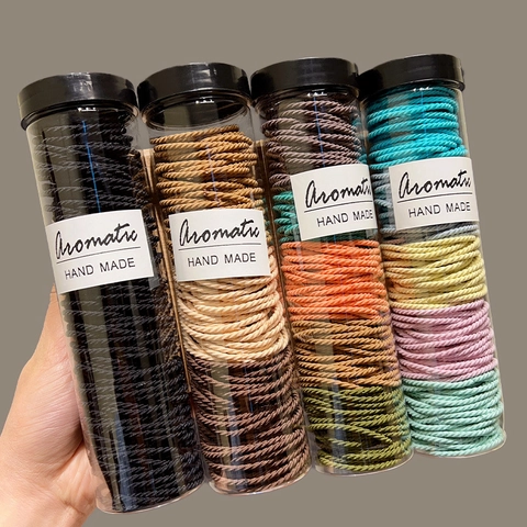 Seamless Elastic Hair Ties Ribbed Non Slip Knitted Fabric Ropes High Ponytail Daily Hair Accessories For Women Girls