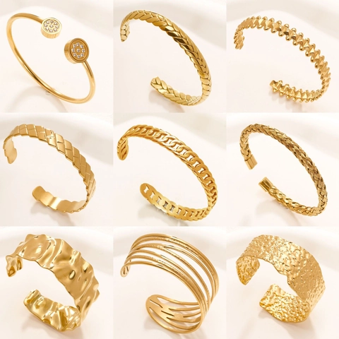 Bracciale In Acciaio Inossidabile 304 Irregolare Stile Minimalista Esagerato All'ingrosso