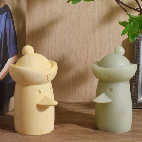 Cartoon Seagull Silicone Mold For DIY Scented Candle Handmade Soap Plaster Craft Sailor Hat Duck Shape Baking Tool