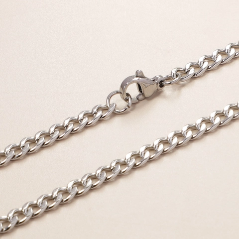 Collar De Cadena De Eslabones Cubanos Acero Inoxidable 304 Pulido Hip Hop Joyería De Moda Minimalista Para Hombres Unisex