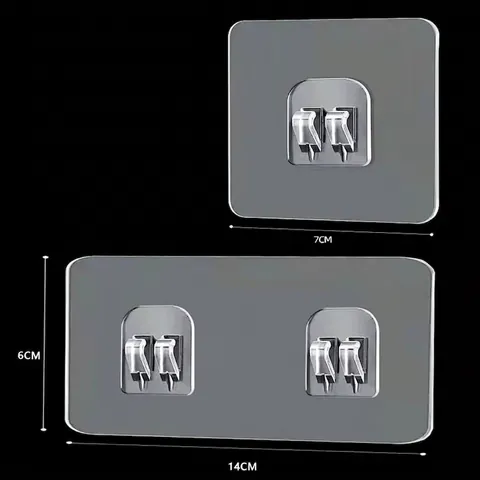 Bohrfreie Selbstklebende Haken Starke Wandmontage-Patch Für Lagerregale Transparentes Acryl Metall Wasserdicht Haushalt Organisation