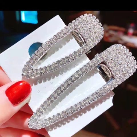 Molletta Per Capelli Con Strass Lega Becco D'Anatra Scintillante Stile Coreano Elegante Accessori Per Capelli Donna