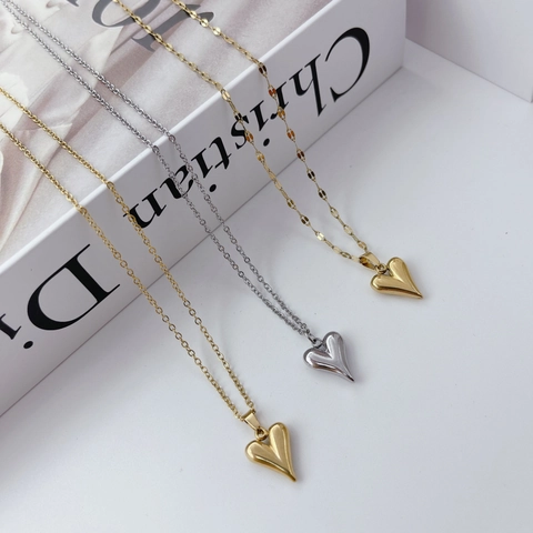 Minimalistische Hart Hanger Ketting Gepolijst Roestvrij Staal Sleutelbeen Ketting Elegante Veelzijdige Dagelijkse Sieraden Voor Vrouwen