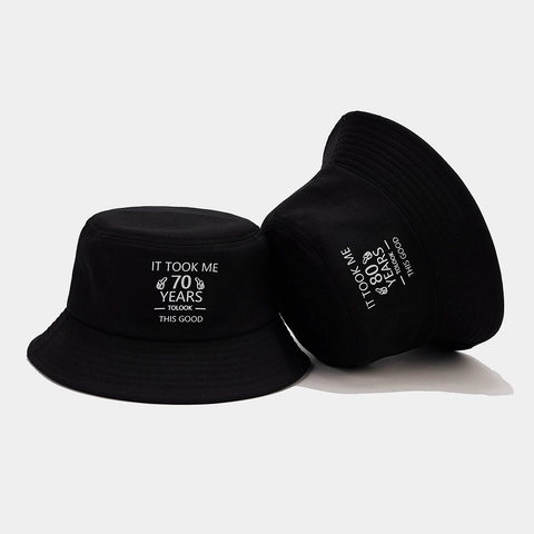 Cotton Bucket Hat Funny Milestone Birthday Slogan Sun Protection Breathable Outdoor Fisherman Cap For Men Women