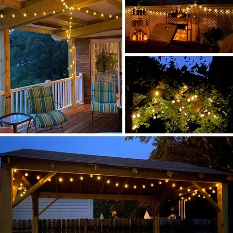 Solar Powered Bubble Ball String Lights Outdoor Waterproof Crystal Ball Fairy Lights Decorative Lighting For Garden Patio Yard Party