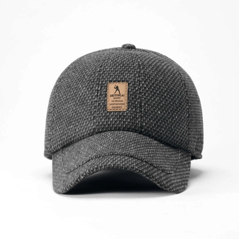 Cappello Da Baseball Da Uomo Invernale Caldo Foderato In Pile Protezione Orecchie Trama Lana Sport