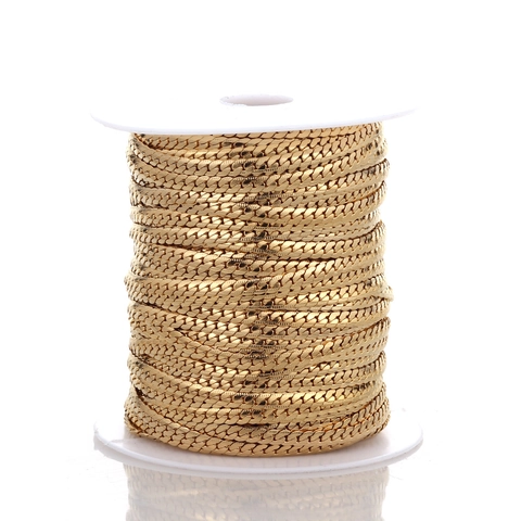 Stainless Steel Curb NK Chain Link For DIY Jewelry Making Necklaces Bracelets Accessories Vacuum Plating Durable
