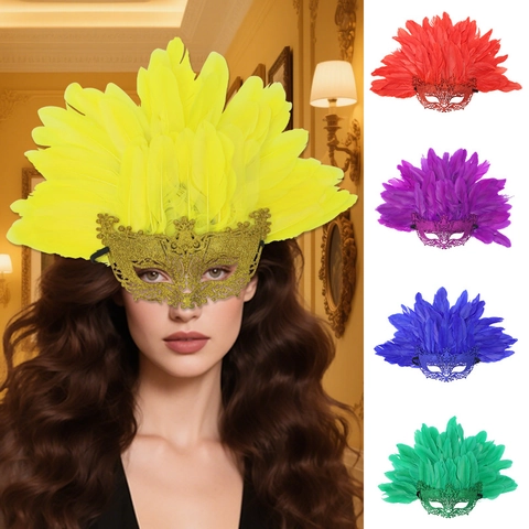 Halloween Veer Half Masker Voor Gemaskerd Bal Feest Glitter Vos Masker Gevederde Bal Kostuum Rekwisieten Voor Cosplay Feest
