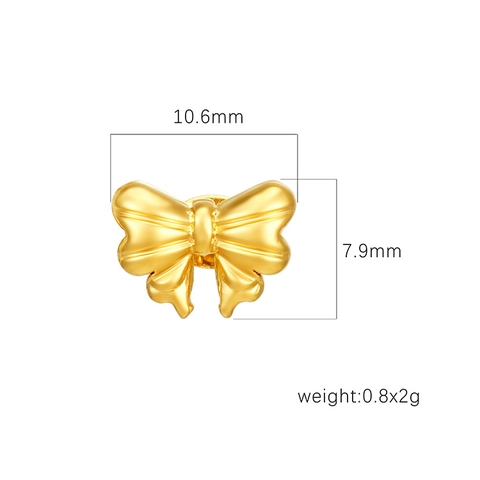 Strik Oorknopjes 18K Verguld Roestvrij Staal Elegante Strik Sieraden Voor Dames Meisjes Minimalistische Ins Stijl