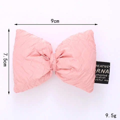 3D Padded Faux Leather Bow Charm Quilted Bubble Fabric Applique For DIY Jewelry Clothing Hat Accessory Elegant Chic