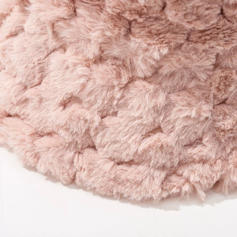 Women Plush Bucket Hat Winter Warm Faux Rabbit Fur Solid Color Windproof Elegant Soft Fisherman Cap