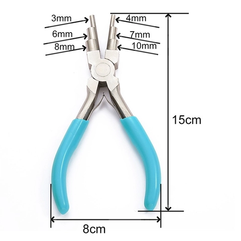 Bail Making Pliers For Jewelry Making DIY Loop Forming Tool High Carbon Steel Anti-Slip Handle Multi Step Round Nose Pliers