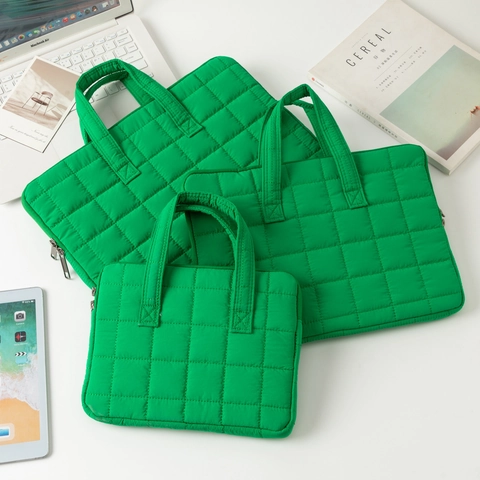 Housse pour Ordinateur Portable Matelassée Sacoche de Transport à Main pour Tablette Bureau Quotidien Voyage Sac de Rangement Protection Souple