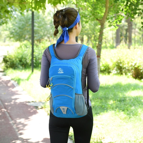 Mochila De Senderismo Al Aire Libre Nylon Ligero Impermeable Transpirable Ciclismo Viaje Equipo Reflectante